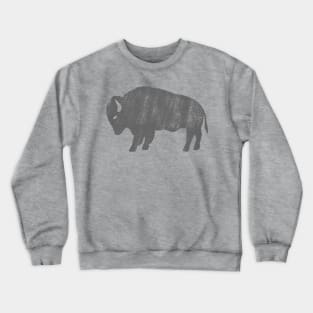 Distressed Buffalo American Bison Crewneck Sweatshirt